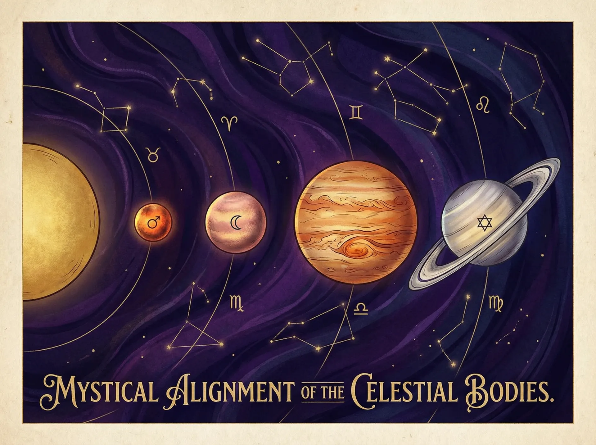 占星行星解读 - 传教士式示意图 | 占星学入门